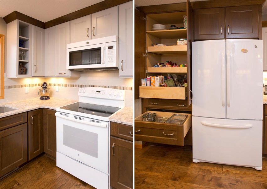 Kitchen remodel with ceramic tile backsplash