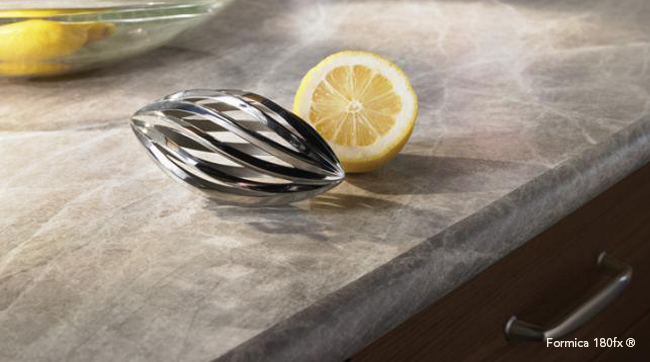 laminate countertop with lemon