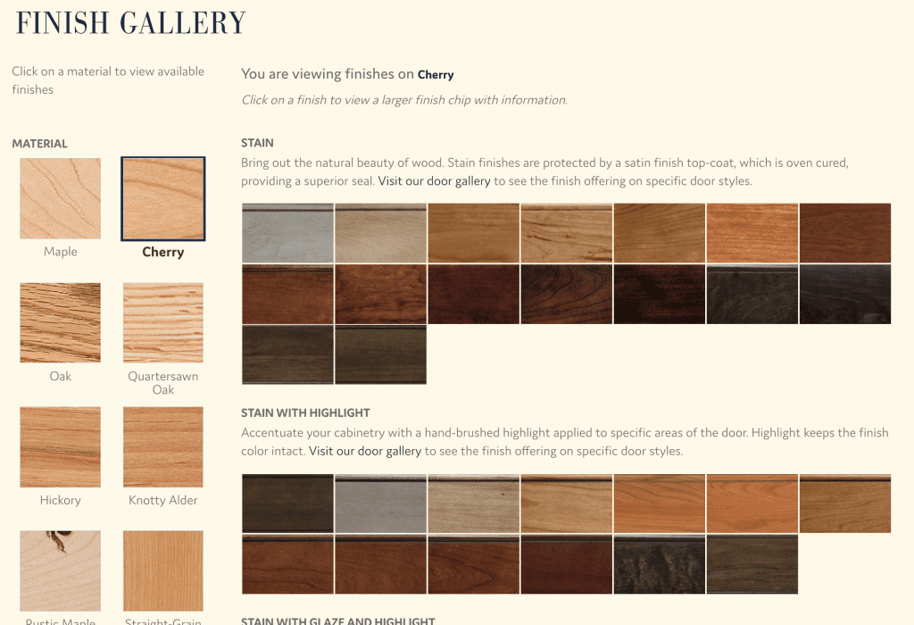 wood finish gallery