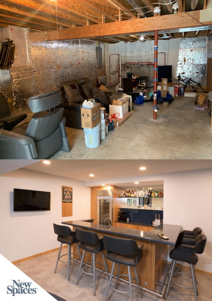 before and after basement